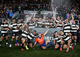 Barbarians celebrate victory over Argentina at Twickenham in Killik Cup match