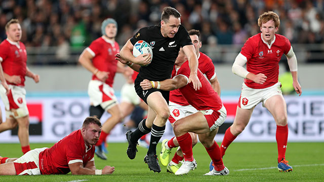 Ben Smith scores a try for New Zealand v Wales in World Cup bronze medal match