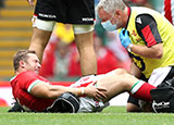 Leigh Halfpenny was injured during Wales v Canada summer Test match